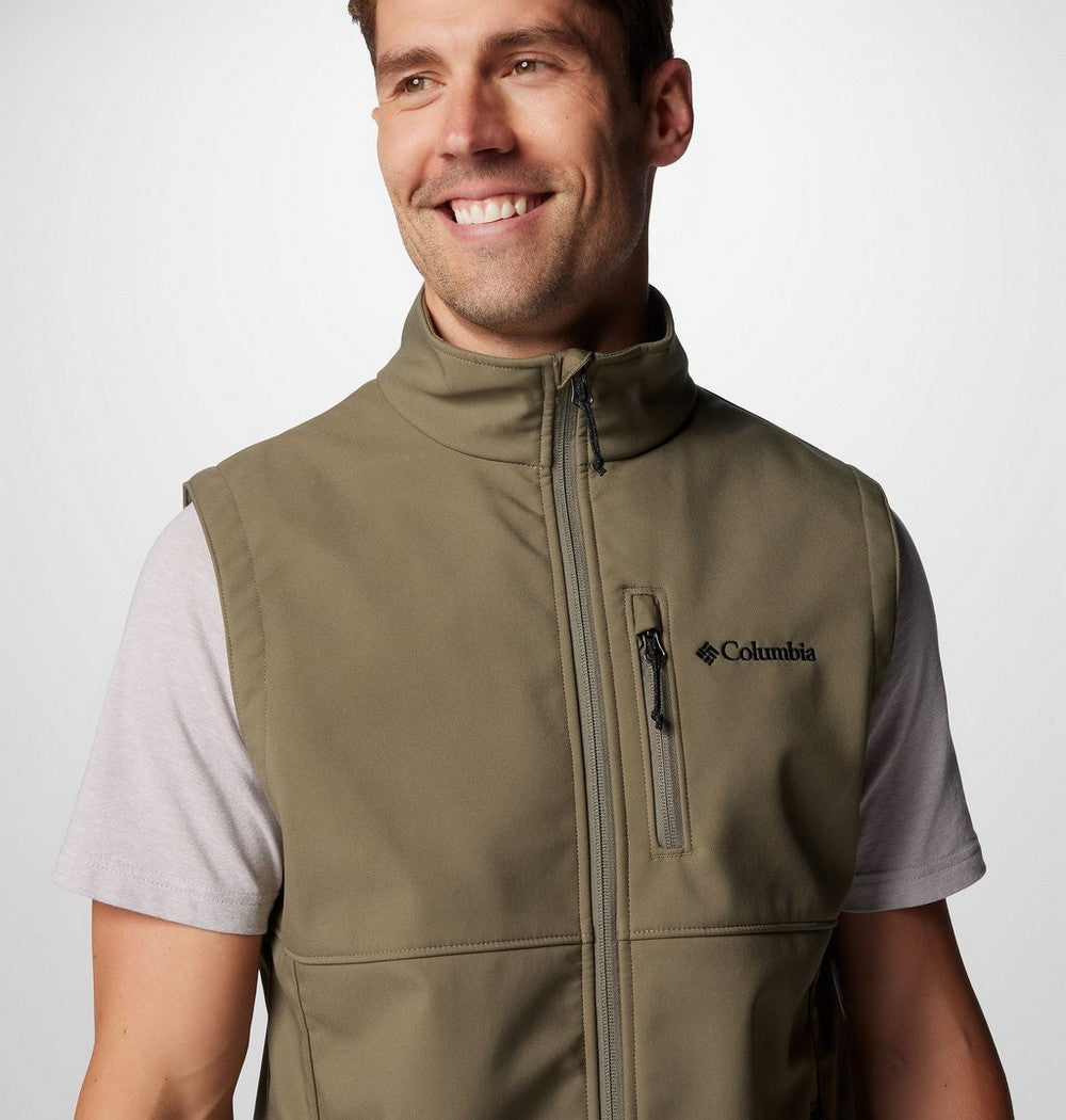 Men's Wind-Resistant Softshell Vest - Gray