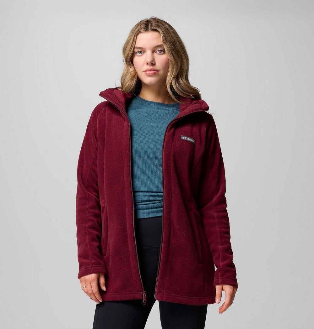 Women's Long Fleece Hoodie - Pink