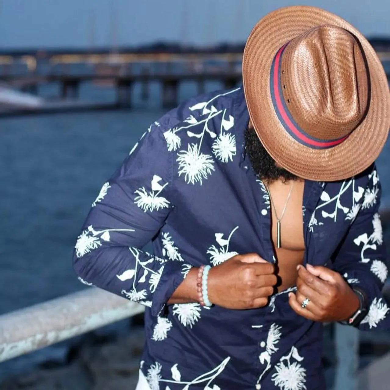 Sg Miller Ranch Fedora - Patriotic Straw