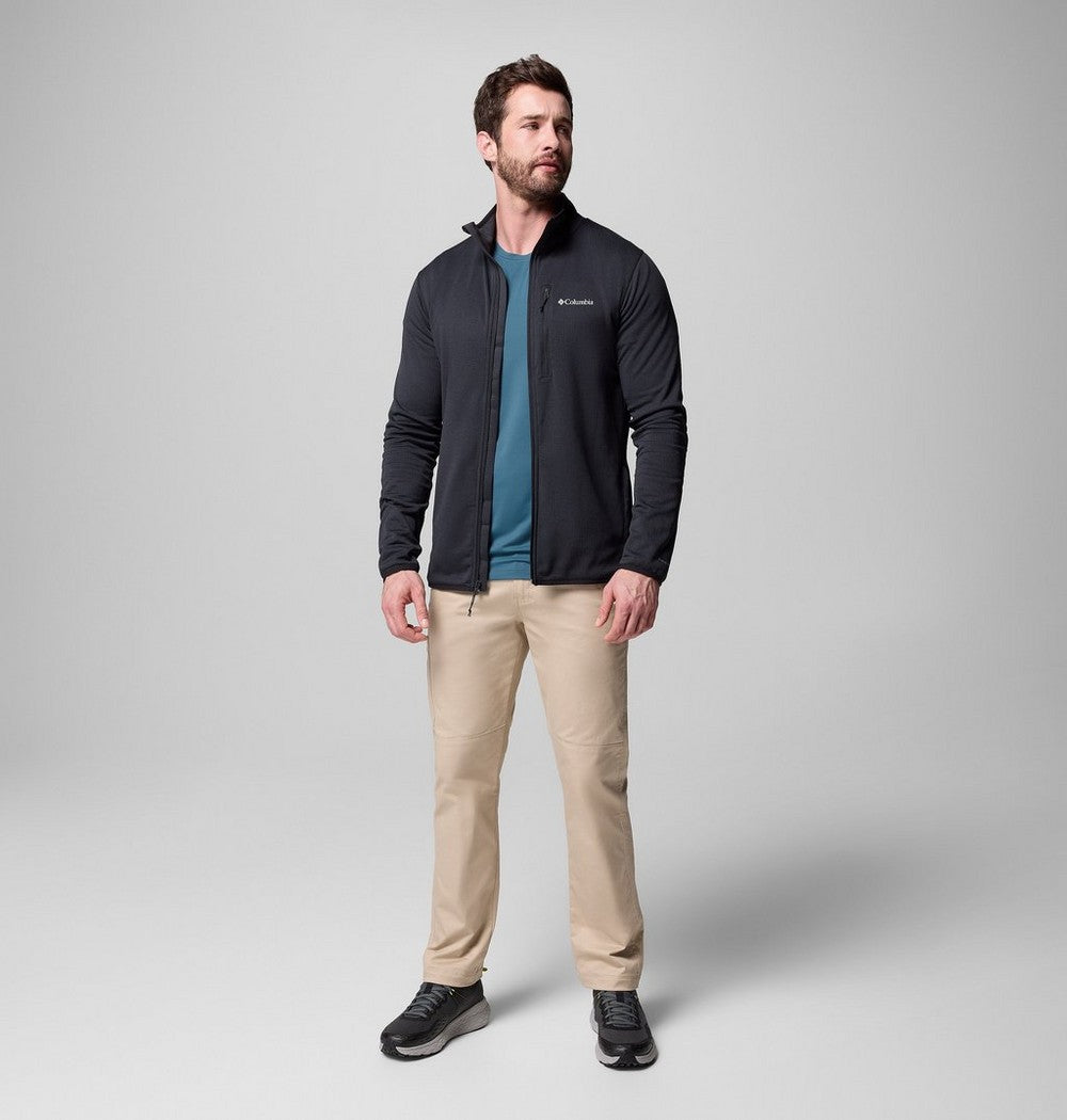 Men's Tall Grid Fleece Full-Zip Jacket - Gray