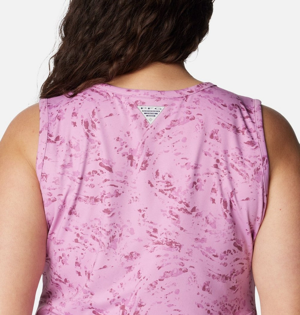 Women's Plus UPF 50 Tank Dress - Blue Print