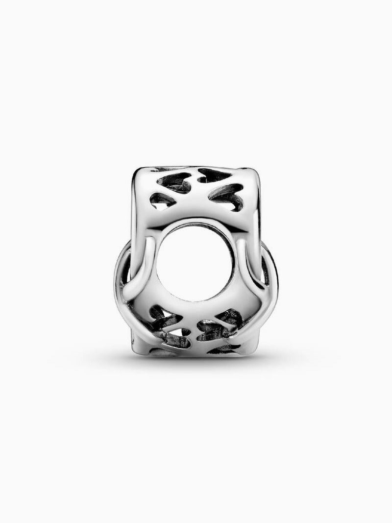 Sterling Silver Infinity Heart Engraved Charm