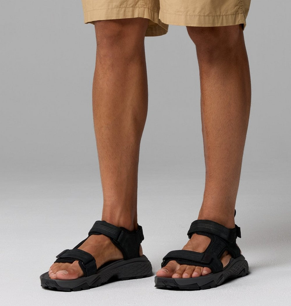 Men's Nubuck Leather Trail Sandal - Black