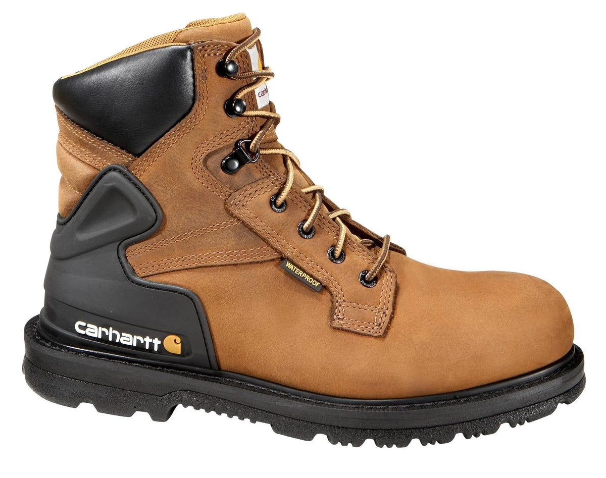 Men's 6-Inch Waterproof Steel Toe Work Boot - Brown
