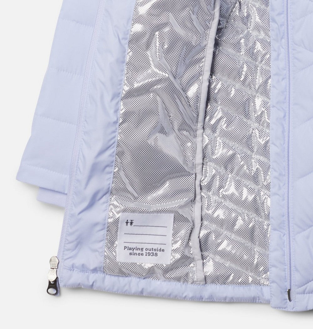 Girls' Long Insulated Hooded Jacket - Wine