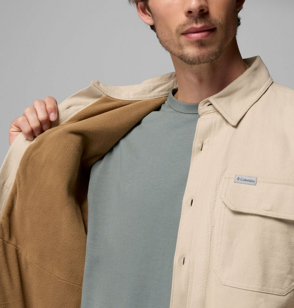 Men's Fleece-Lined Shirt Jacket - Green
