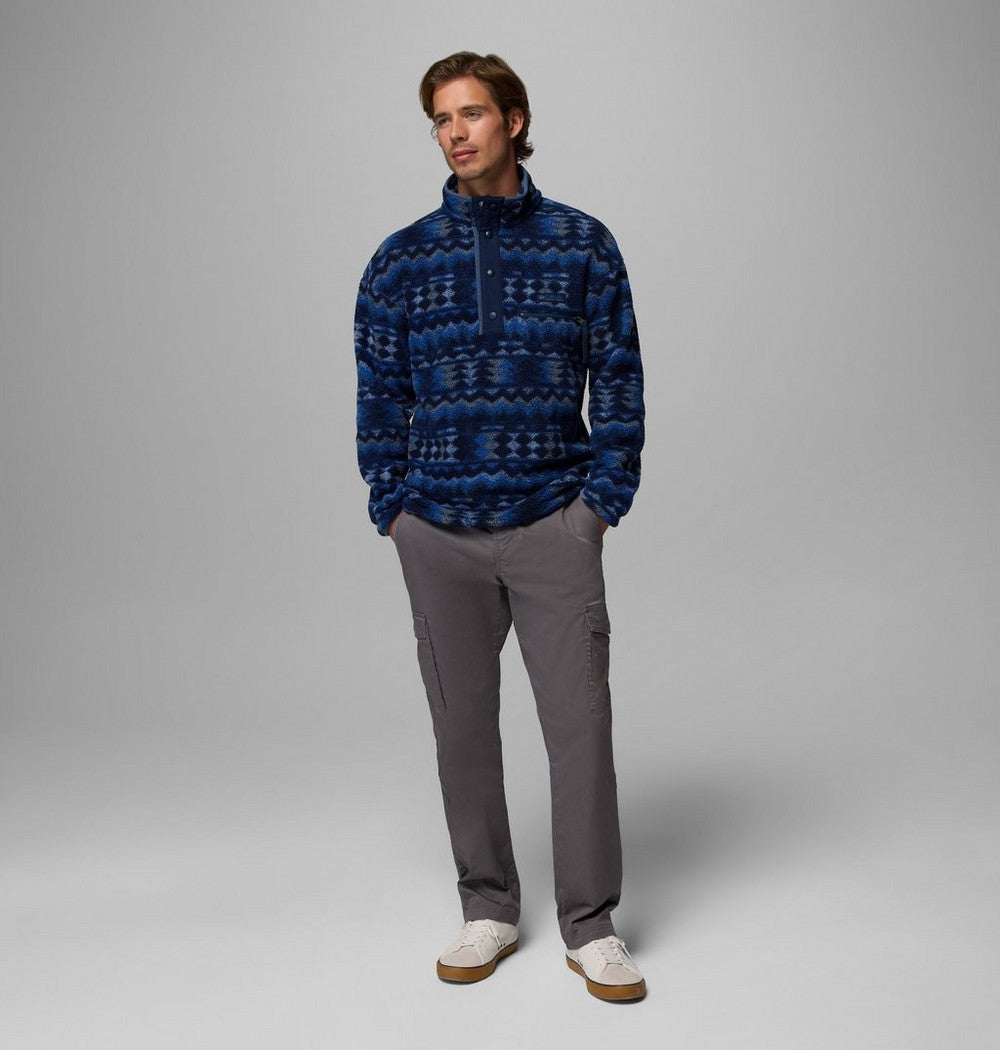 Men's Printed Half-Snap Fleece Pullover