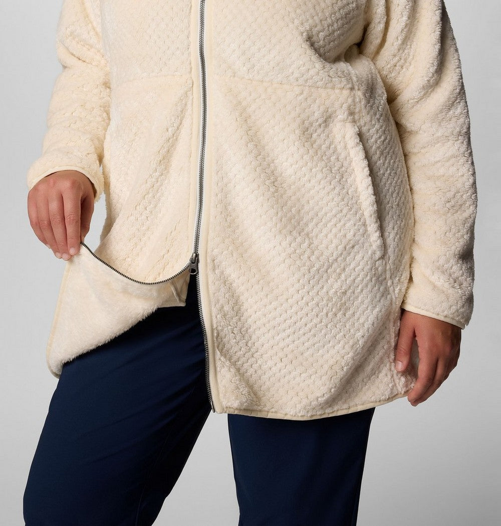 Women's Plus Long Full-Zip Fleece Jacket - Blue