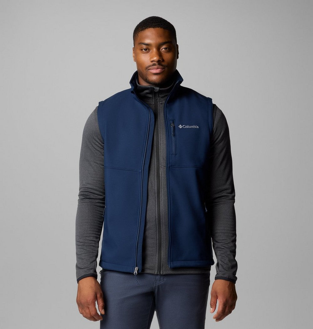 Men's Wind-Resistant Softshell Vest - Gray