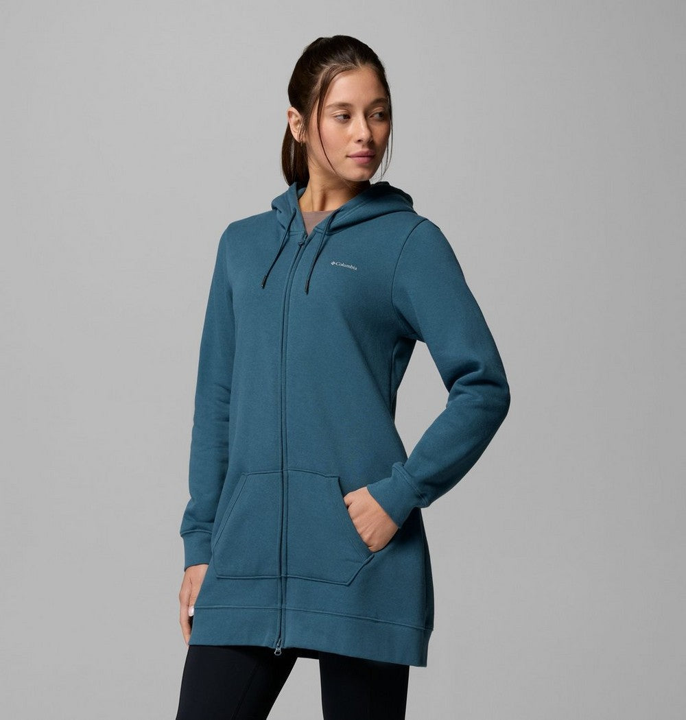Women's Long Full-Zip Hoodie - Blue