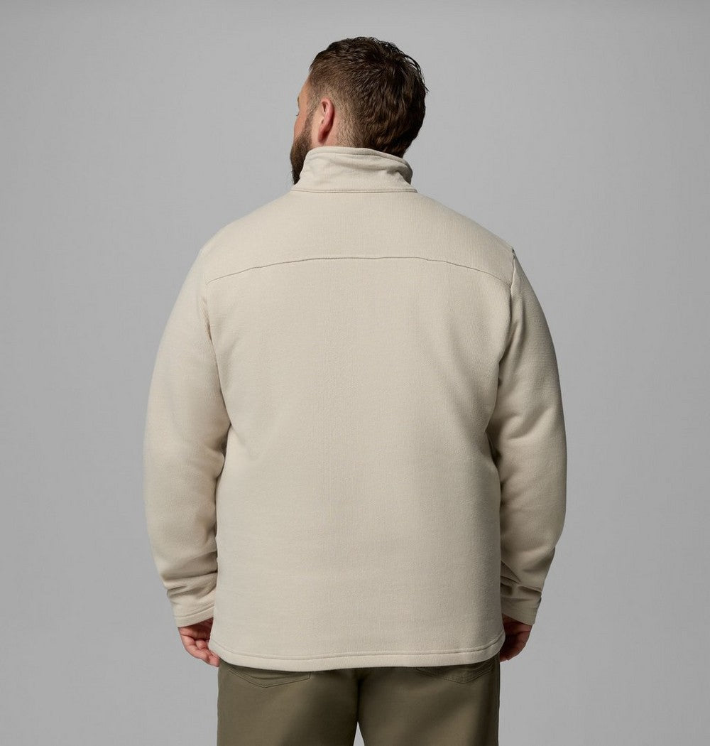 Men's Big Cotton-Blend Half-Zip Pullover - Black