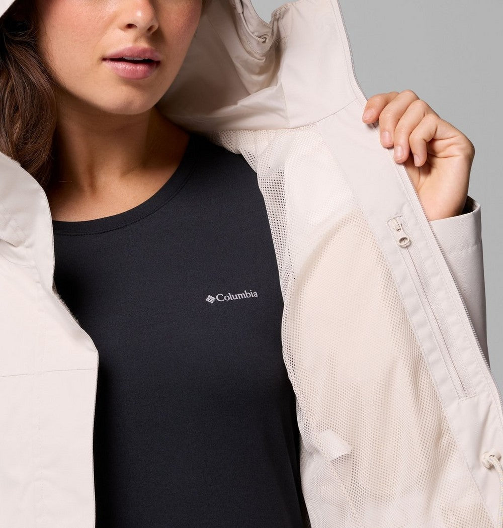 Women's Long Waterproof Rain Jacket - Mauve