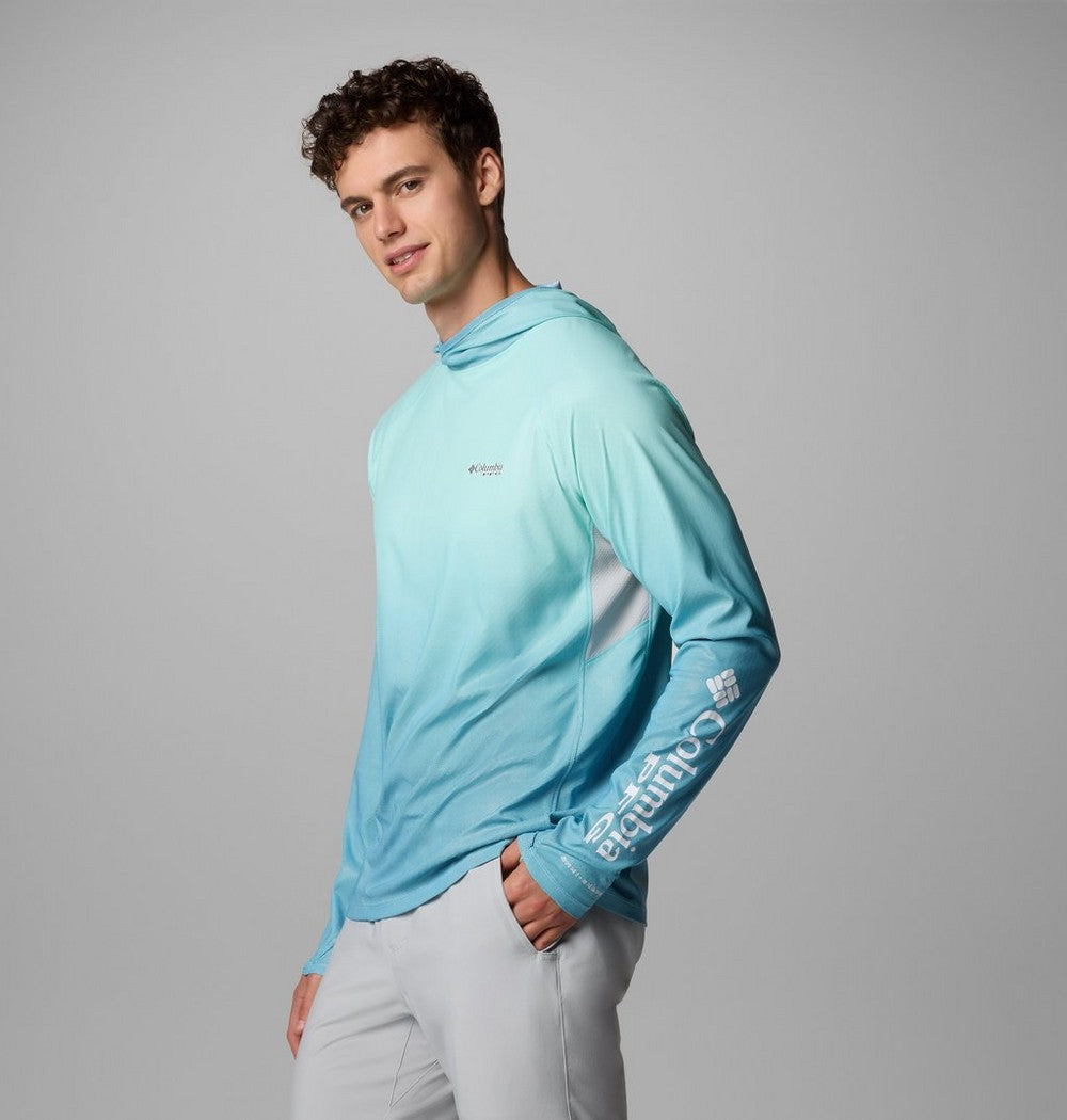 Men's UPF 50 Cooling Fishing Hoodie - Blue
