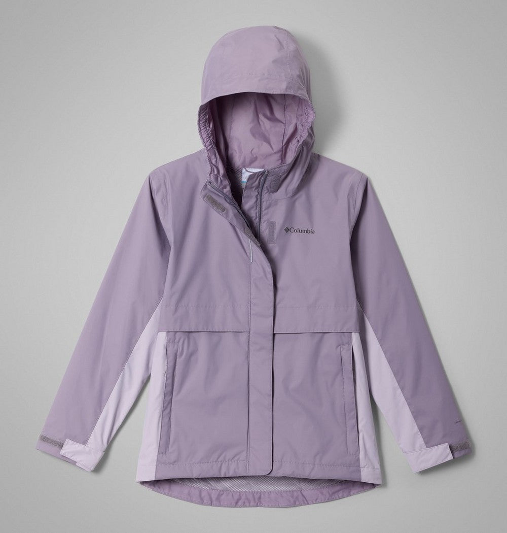 Girls' Waterproof Hooded Jacket - Purple