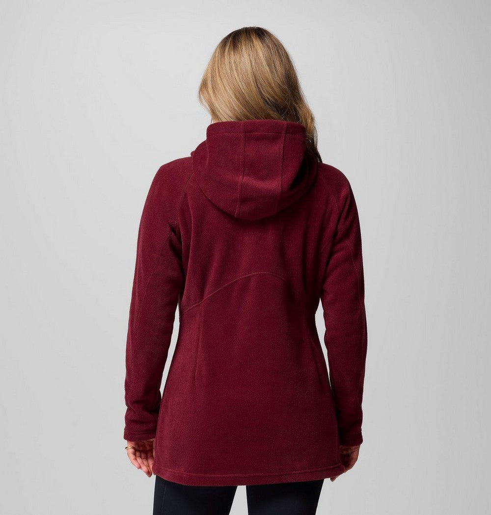 Women's Long Fleece Hoodie - Pink