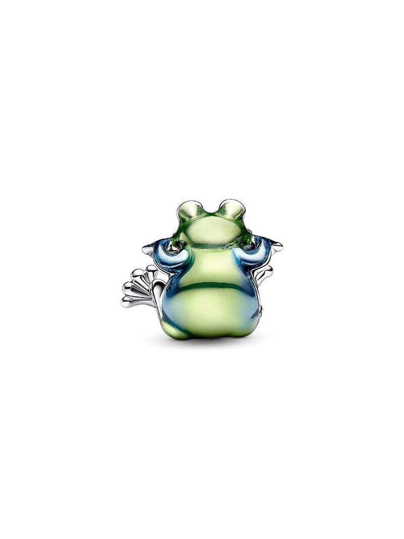 Sterling Silver Enamel Climbing Frog Charm