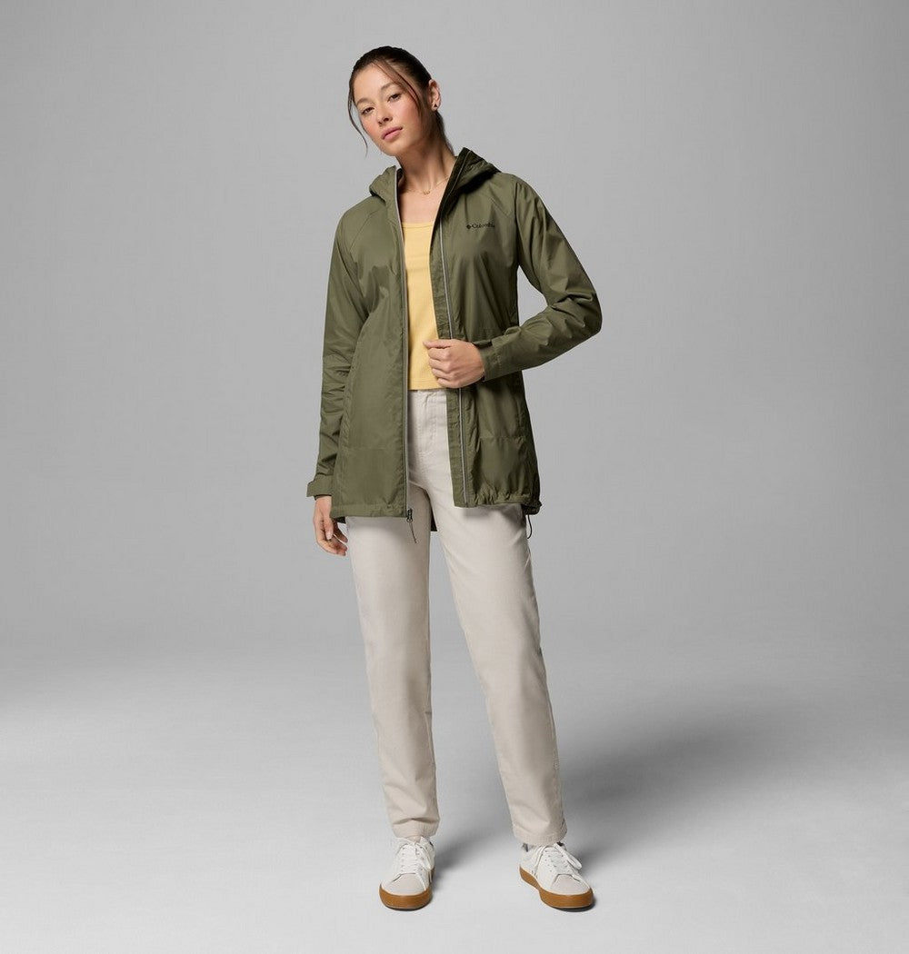 Women's Lined Long Rain Jacket - Blue