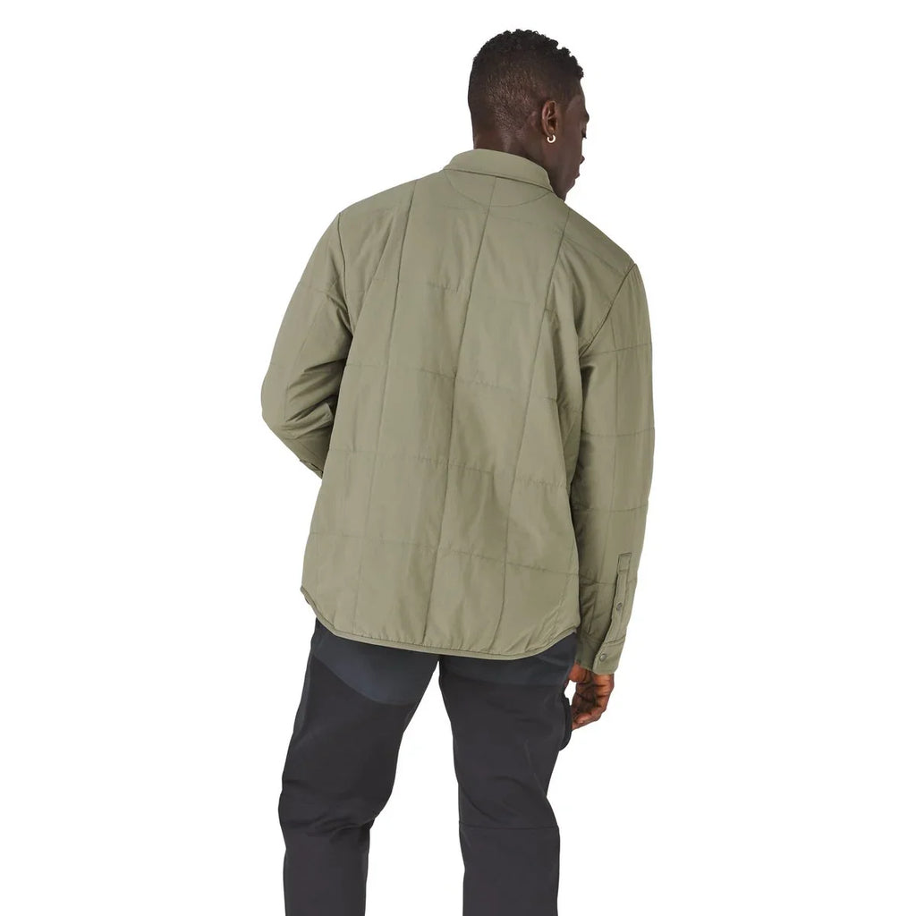 Insulated Snap-Front Overshirt - Dusty Olive