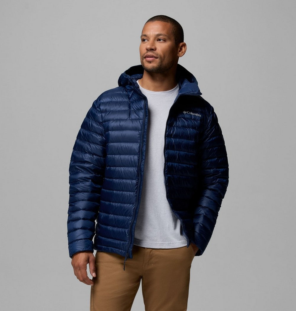 Men's Packable Down Hooded Jacket - Blue