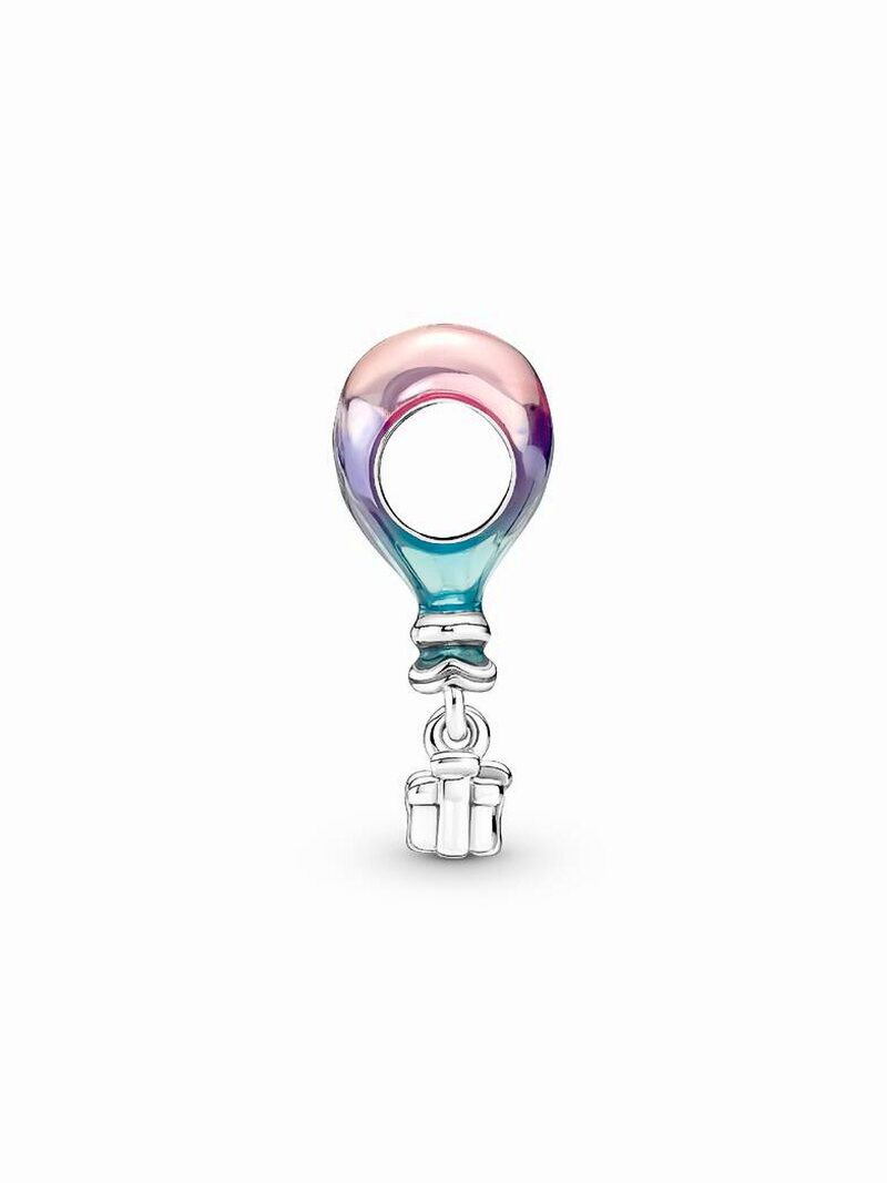 Birthday Hot Air Balloon Charm - Purple