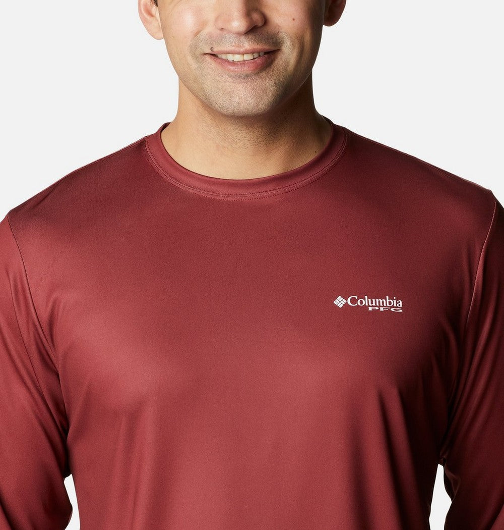 Men's Long Sleeve Fishing Shirt - Blue Navy