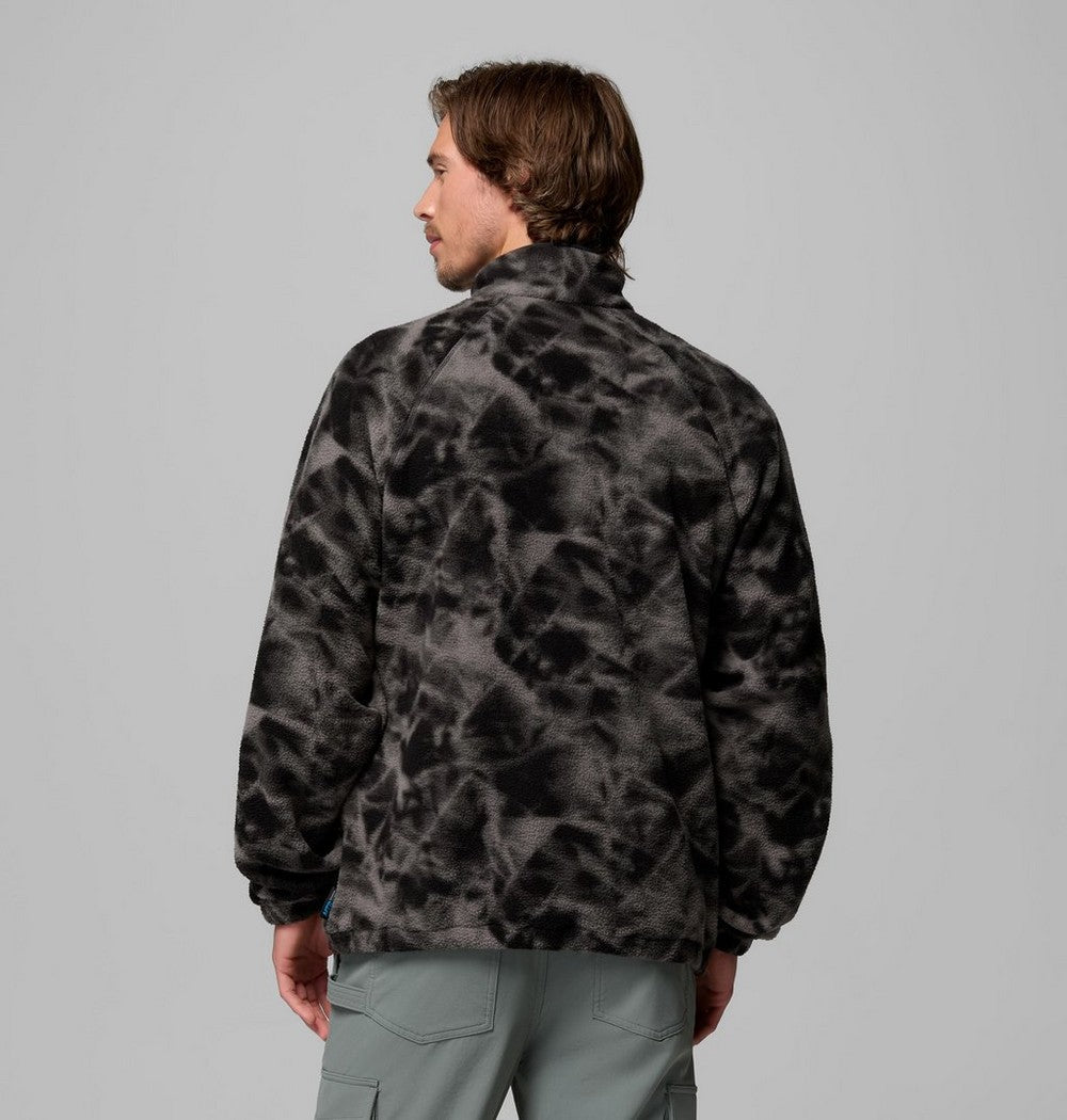 Men's Printed Fleece Half-Zip Pullover - Sage