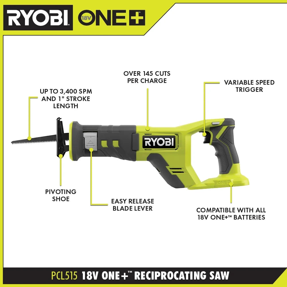 18V Cordless Reciprocating Saw