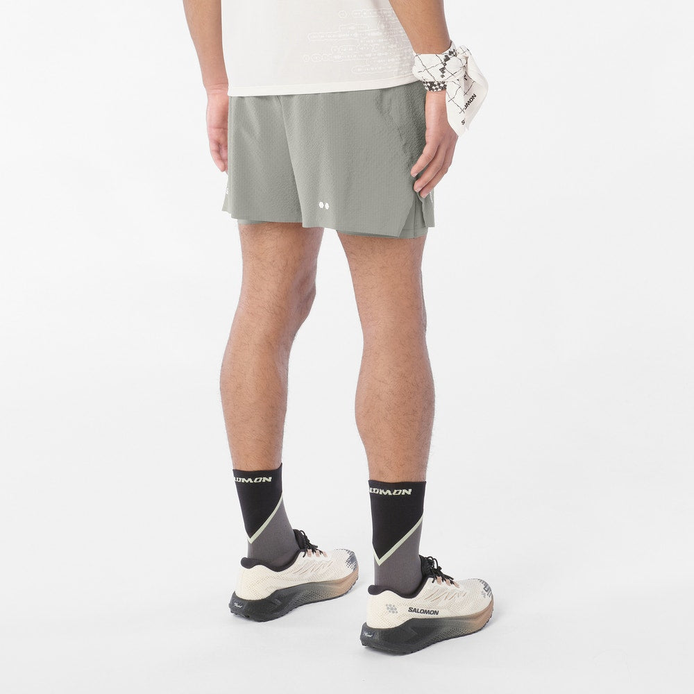 Men's 2-In-1 5-Inch Trail Shorts - Gray