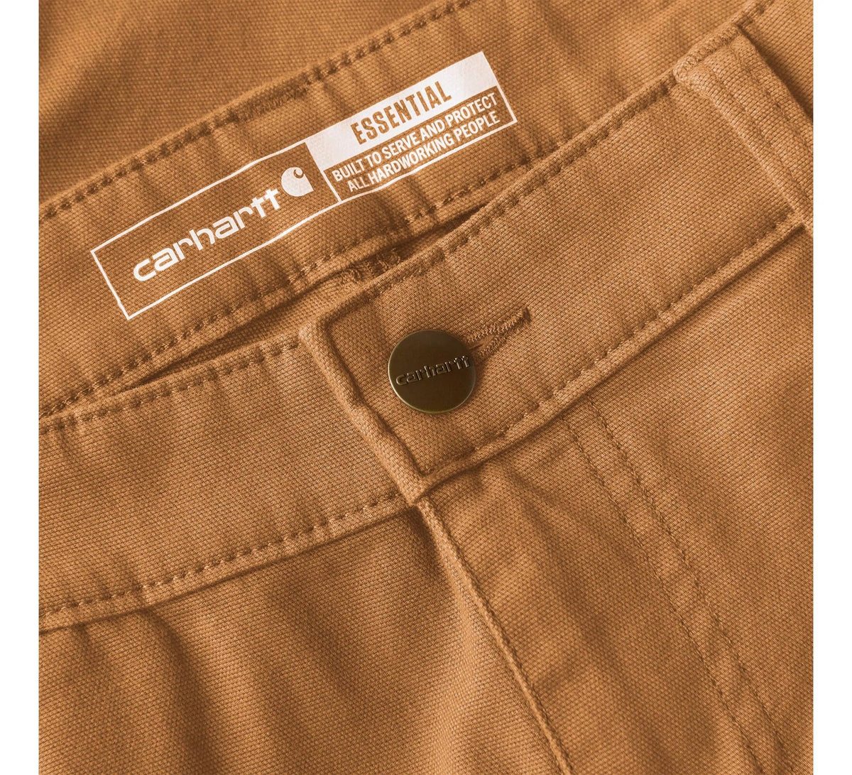 Women's Stretch Canvas Double-Knee Work Pants - Brown