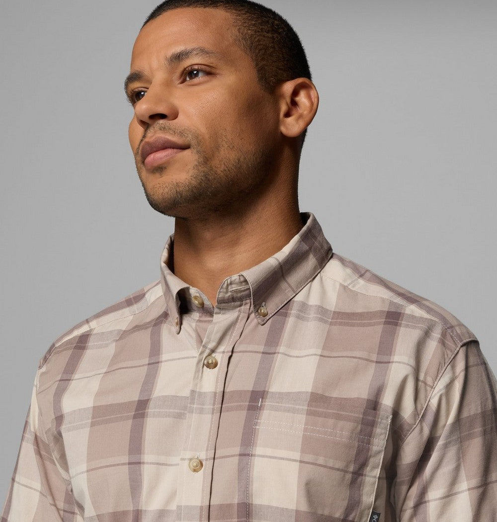 Men's Stretch Short Sleeve Plaid Shirt - Navy
