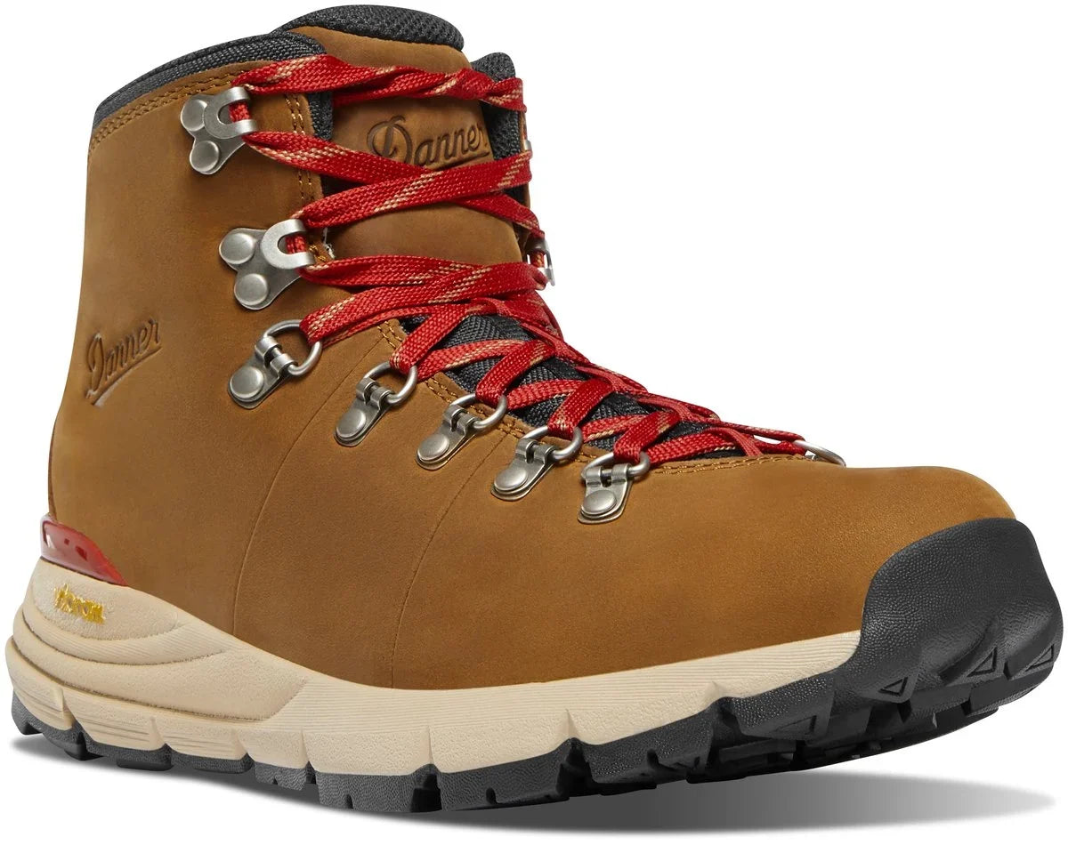 Women's Waterproof Leather Hiking Boot - Brown/Red