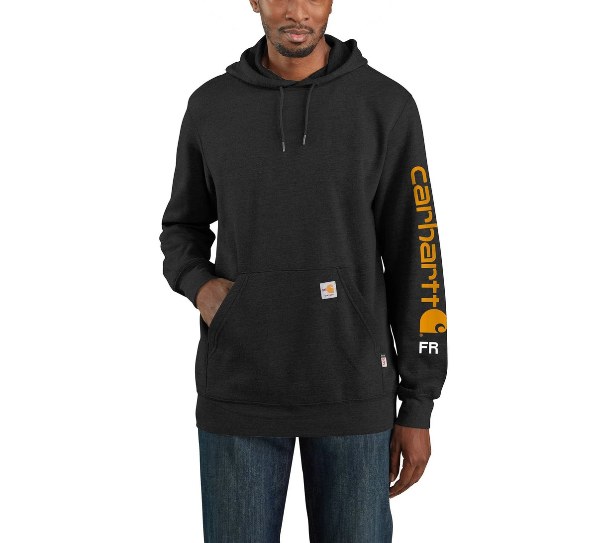 Flame-Resistant Pullover Hooded Sweatshirt - Black