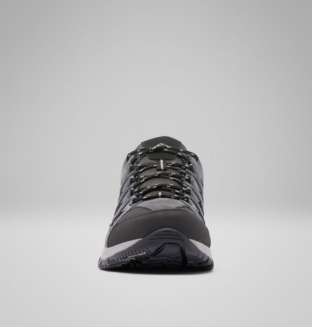 Men's Leather And Mesh Hiking Shoes - Gray