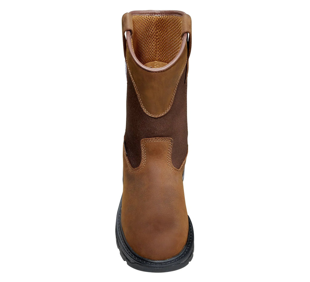 Women's 11-Inch Waterproof Pull-On Work Boot - Brown