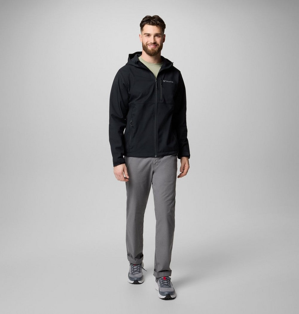 Men's Hooded Softshell Jacket - Brown