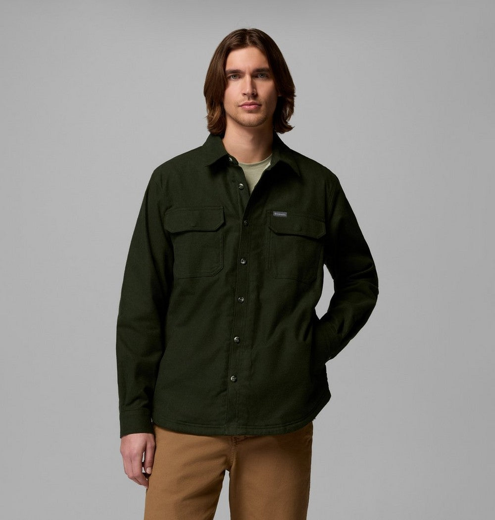 Men's Tall Fleece-Lined Shirt Jacket - Blue