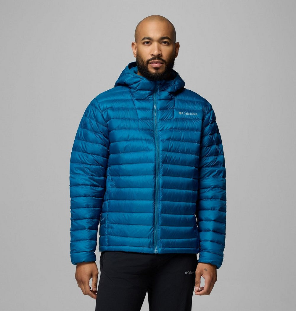 Men's Packable Down Hooded Jacket - Blue