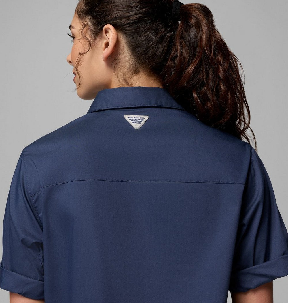 Women's Short Sleeve Fishing Shirt - Navy