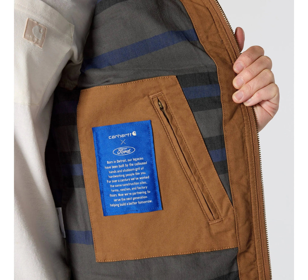 Women's Stretch Canvas Lined Work Jacket - Brown