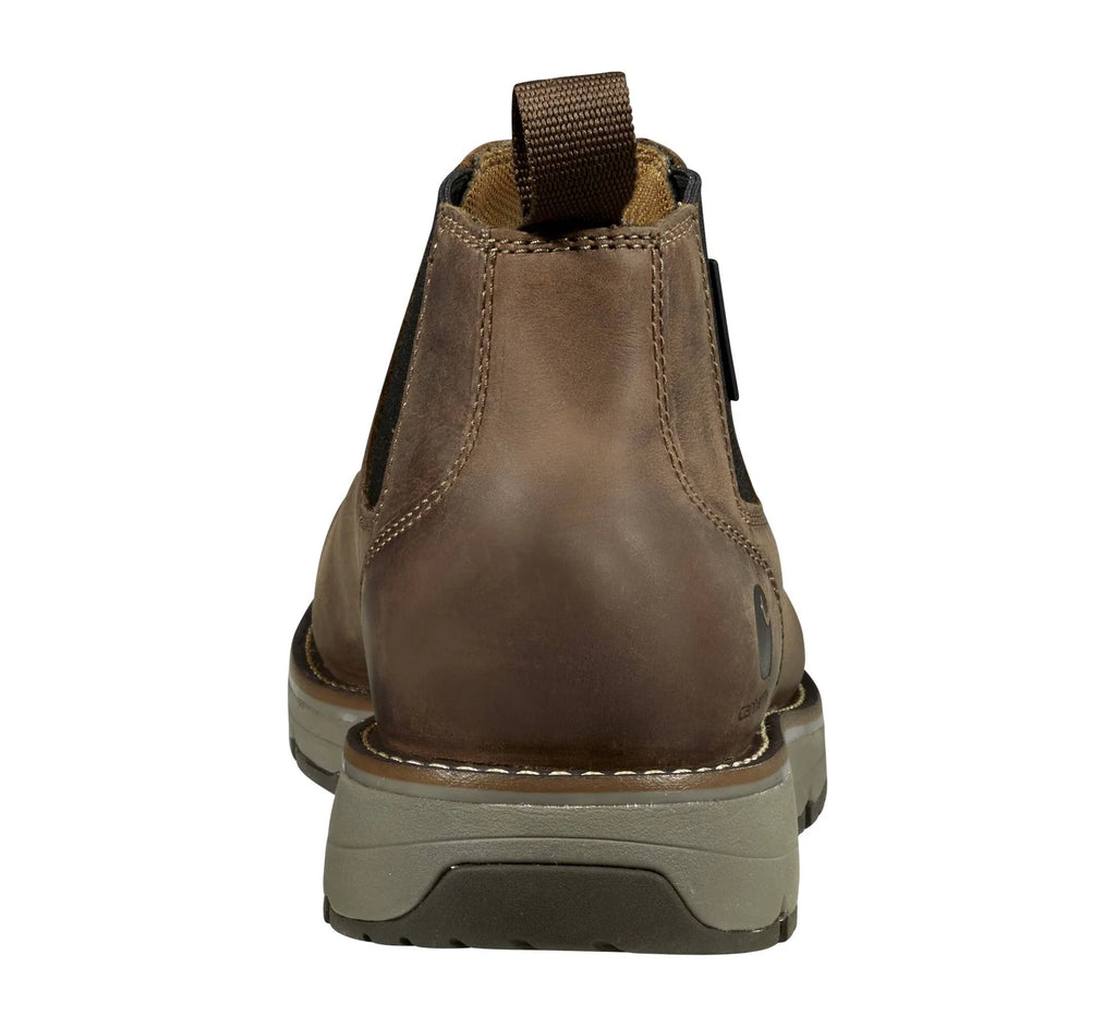 Men's Water-Resistant Steel Toe Pull-On Boot - Brown