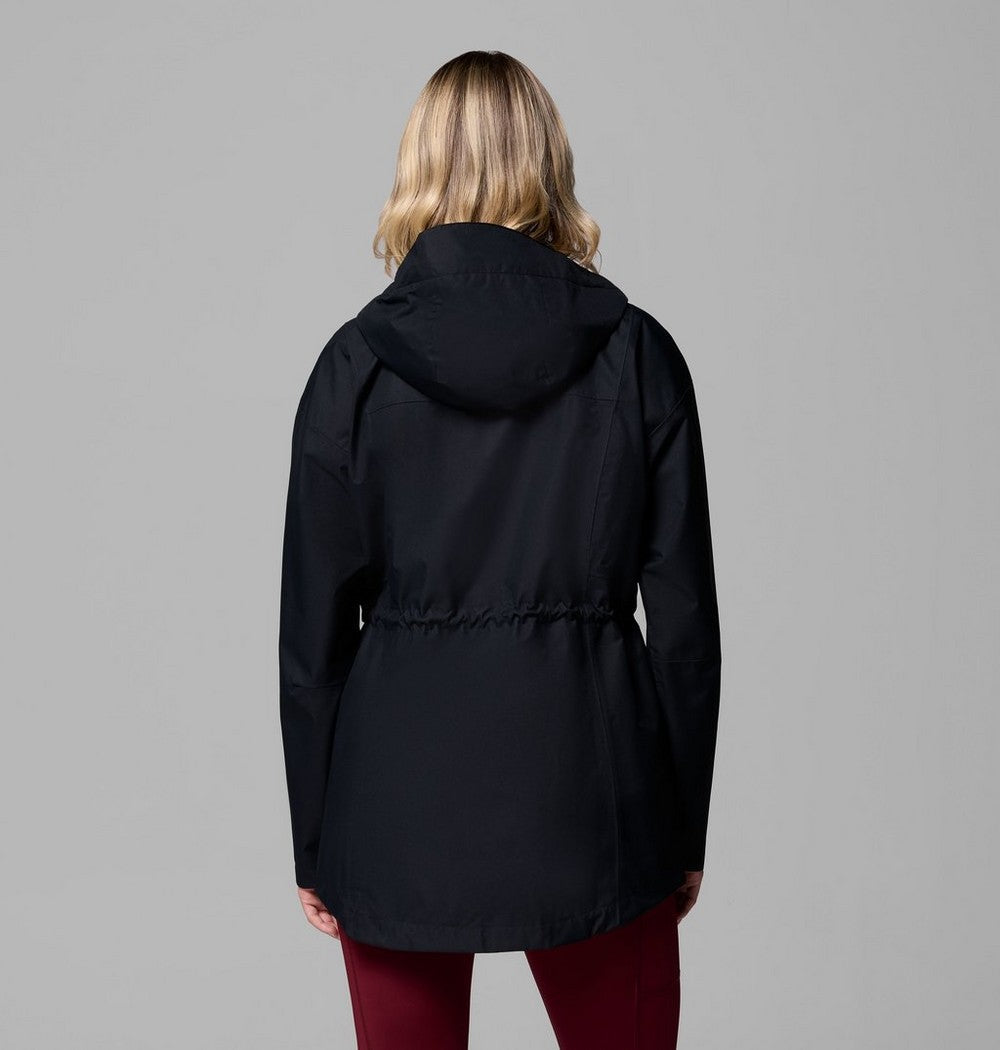 Women's Long Waterproof Rain Jacket - Mauve