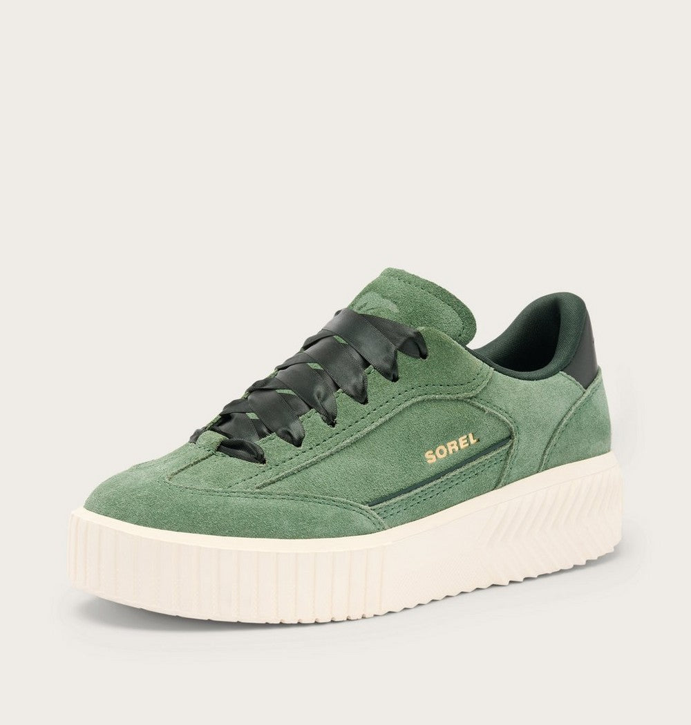 Women's T-Toe Leather Sneaker - Green