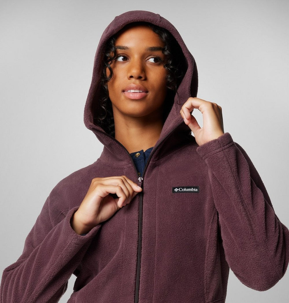 Women's Long Fleece Hoodie - Pink
