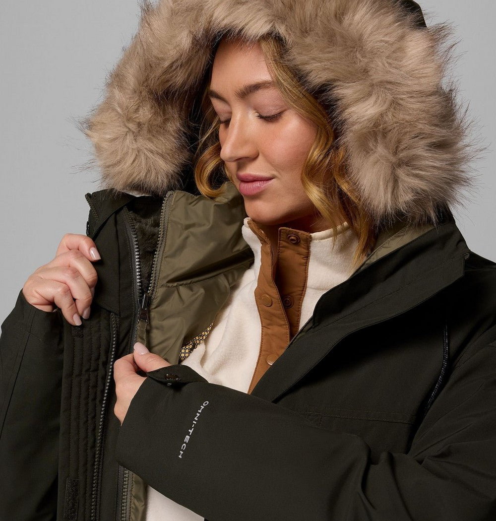 Women's Plus 3-In-1 Hooded Winter Jacket - Green