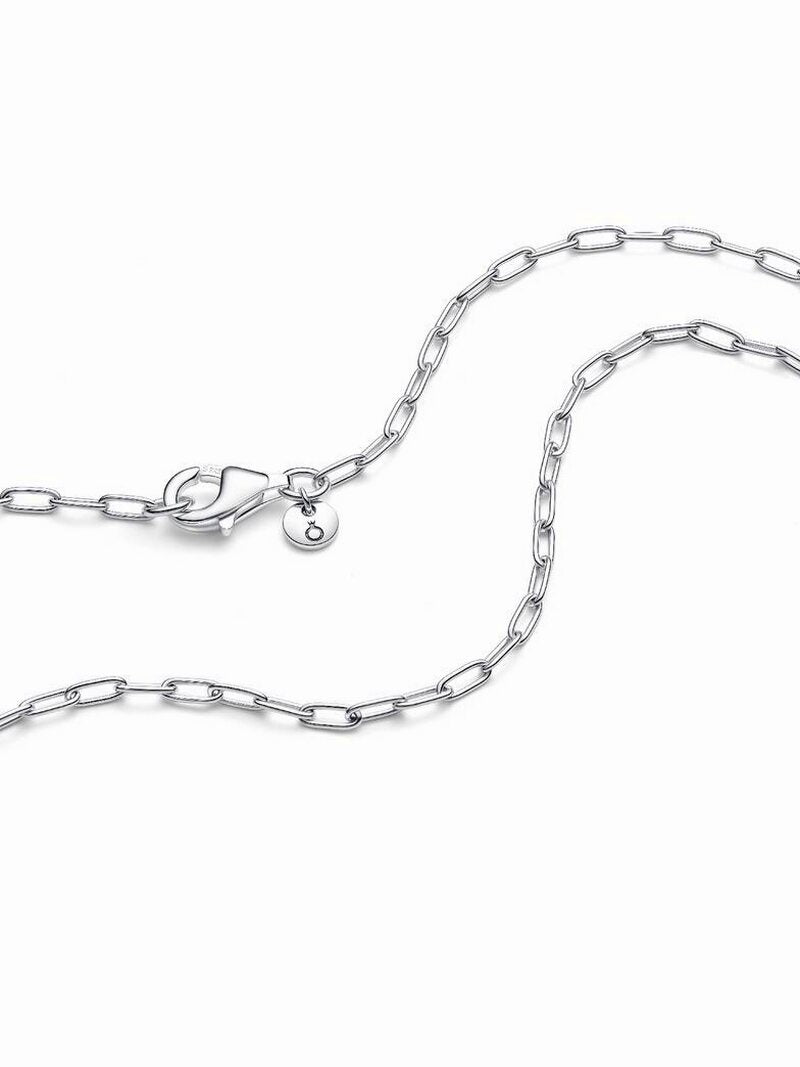 Sterling Silver Elongated Link Chain Necklace