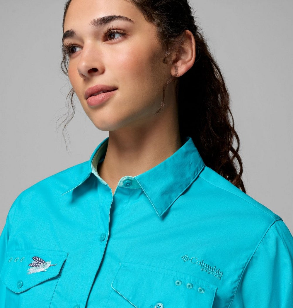 Women's Short Sleeve Fishing Shirt - Navy