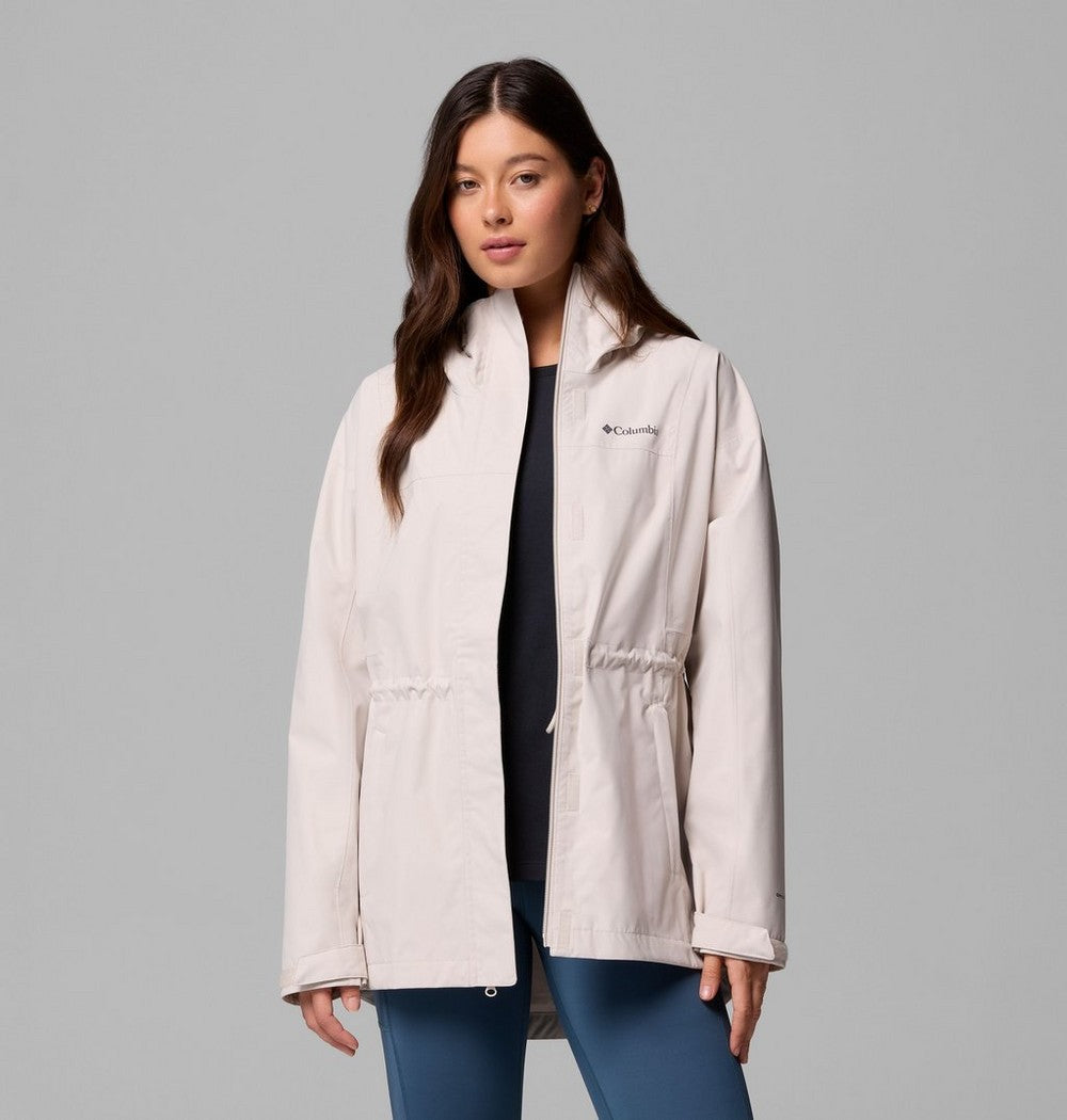 Women's Long Waterproof Rain Jacket - Mauve