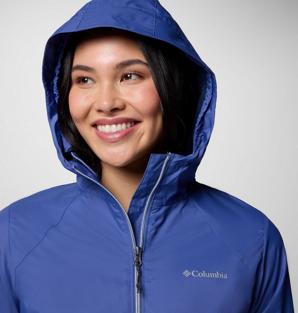 Women's Lined Long Rain Jacket - Blue