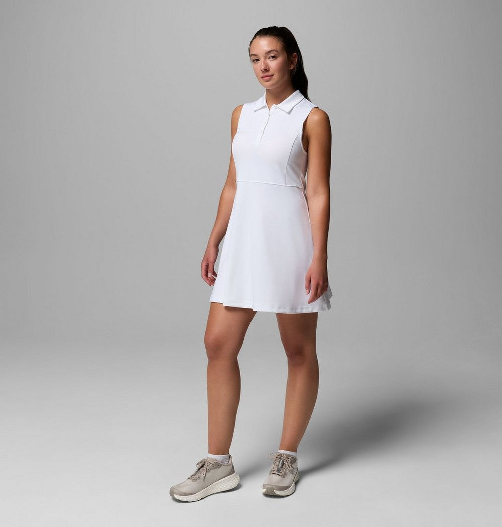 Women's Sleeveless Golf Dress With Shorts - White