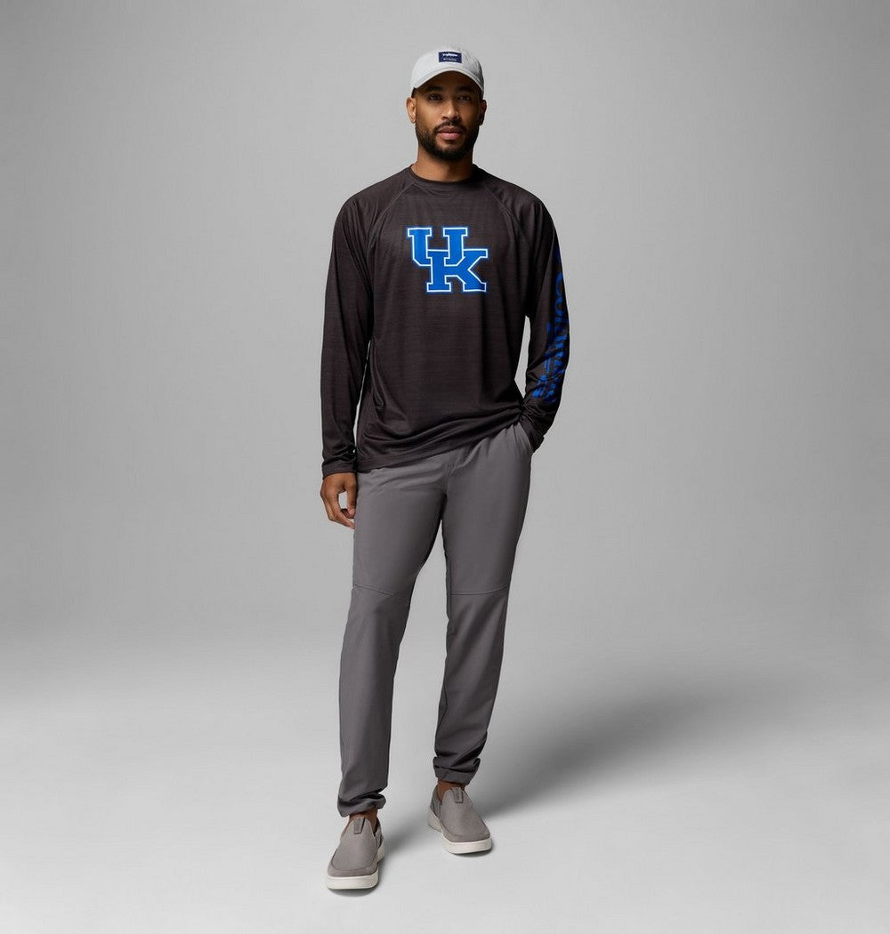 Men's Heather Long-Sleeve Team Logo Shirt - Gray